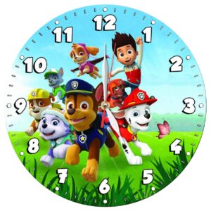 Holzwanduhr für das Kinderzimmer mit PAW Patrol-Design