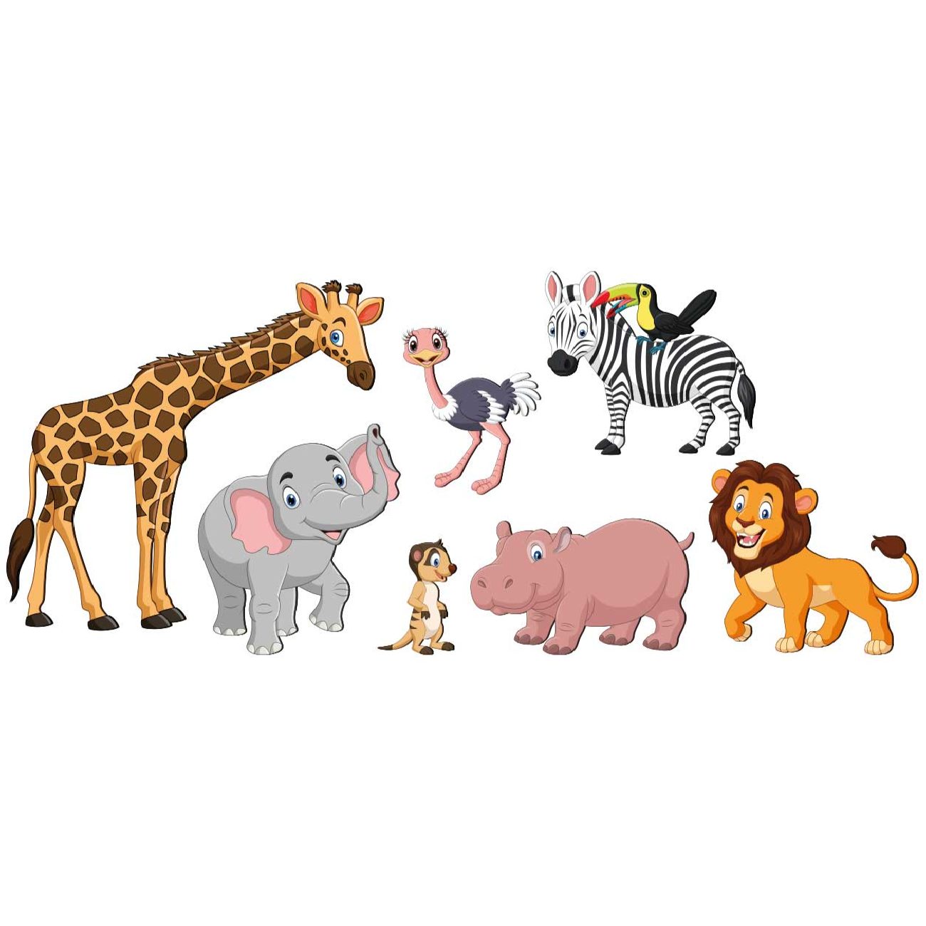 Kinderzimmer-Wandsticker aus Holz für das Babyzimmer Modell Tiere