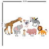 Kinderzimmer-Wandsticker aus Holz für das Babyzimmer Modell Tiere