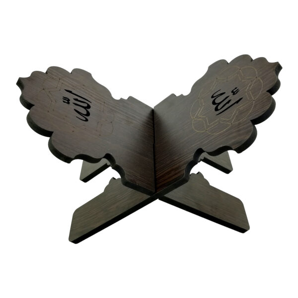 Faltbarer hölzerner Koran-Buchständer mit Allah-Kalligraphie