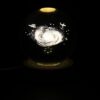3D Kristallkugel Nachttischlampe Milchstraße mit Holzsockel