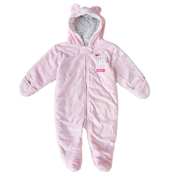 Baby Mädchen Langarm Strampler Trendy & Komfortabel in Rosa