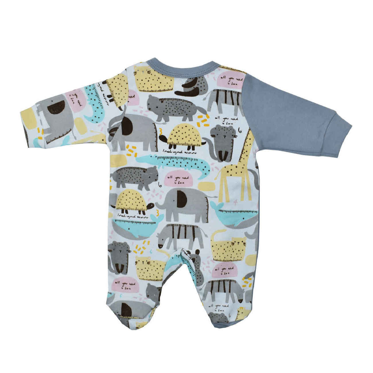 Baby Langarm Strampler Komfortabel mit Tier Design