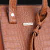 Bauletto Leder Handtasche - Mit Langen Trageriemen in Braun