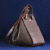 Bauletto Leder Handtasche - Mit Langen Trageriemen in Braun