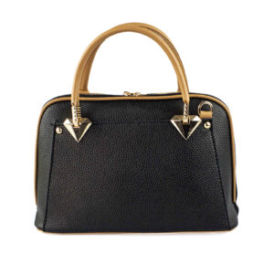 Bauletto Lederhandtasche – Mit Doppeltgriffen in Schwarz