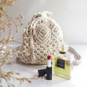 Boho Macramé Rucksack – Handgefertigt für Frauen