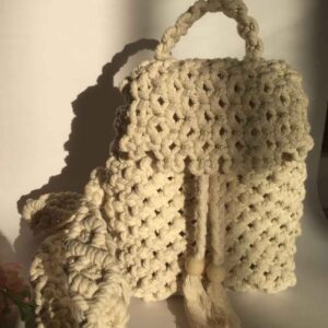 Boho Macrame Rucksack – Handgefertigt für Frauen