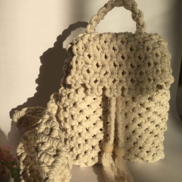Boho Macrame Rucksack - Handgefertigt für Frauen