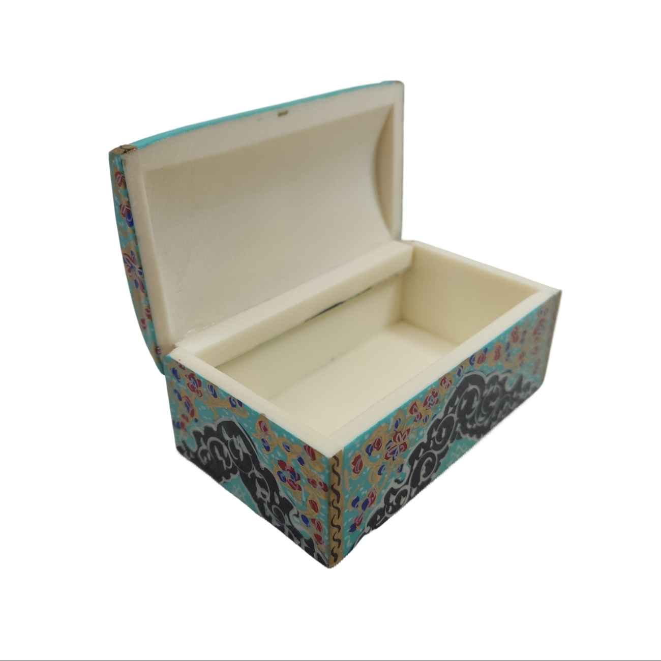 Handgefertigte Knochen-Schmuckbox mit persisch inspiriertem Design
