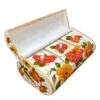 Handgefertigte Knochen-Schmuckbox mit persisch inspiriertem weißen Design