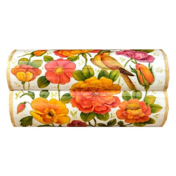 Handgefertigte Knochen-Schmuckbox mit persisch inspiriertem weißen Design