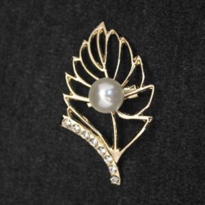 Broschen-Nadel Metall mit Blatt-Design