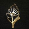 Broschen-Nadel Metall mit Blatt-Design