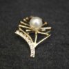 Broschen-Nadel Metall mit Blatt-Design