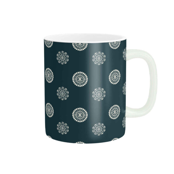 Keramik-Kaffeetasse mit Henkel in Weiß