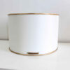 Keramik-Vase Tischlampe mit Trommel-Lampenschirm in Creme