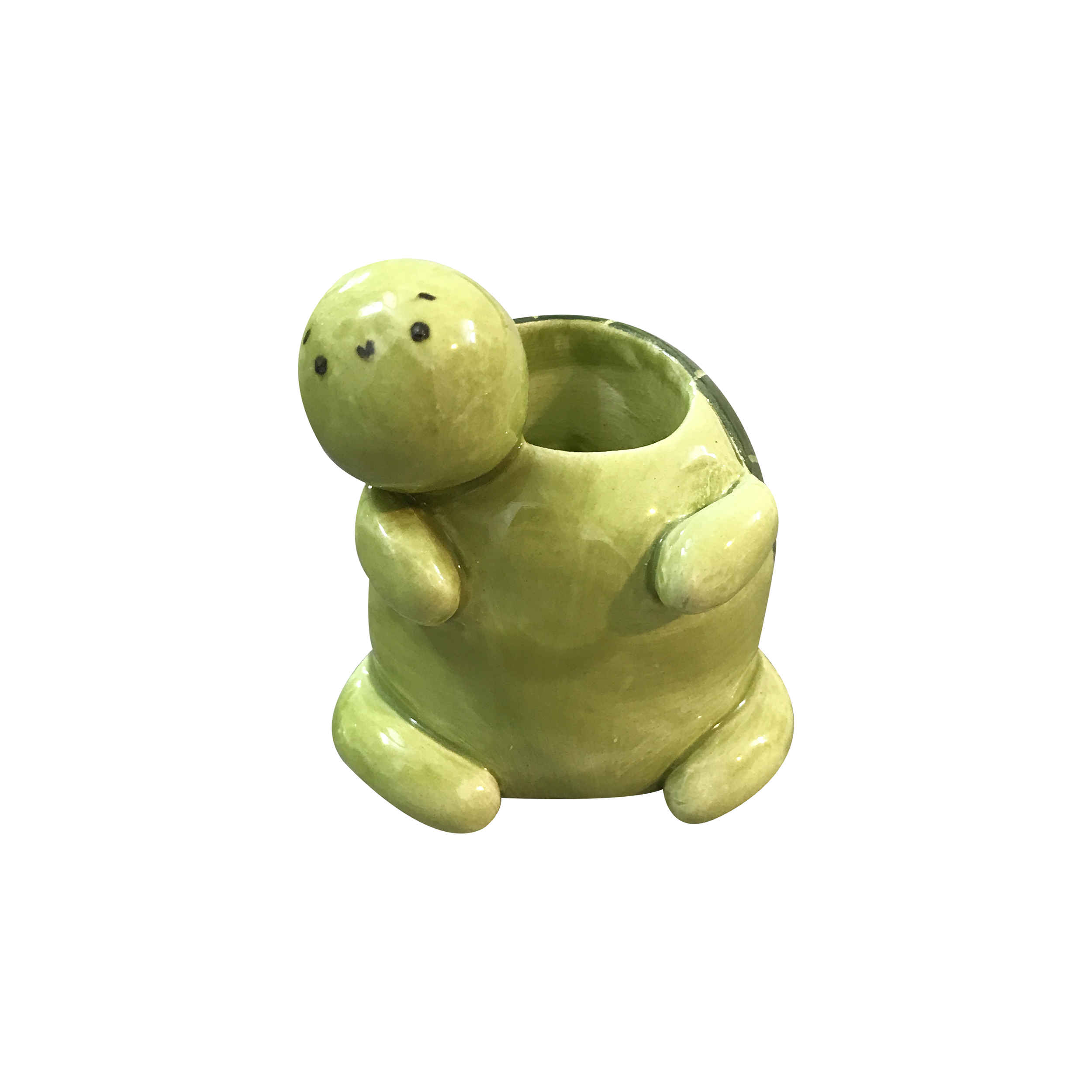 Dekorativer keramischer Kerzenhalter mit Schildkröten-Design, handgefertigt