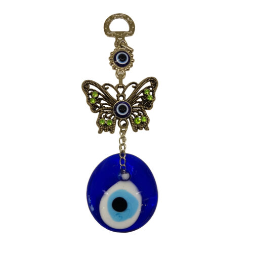 Dekoratives Böses-Auge-Amulett zum Aufhängen mit Schmetterlings-Design