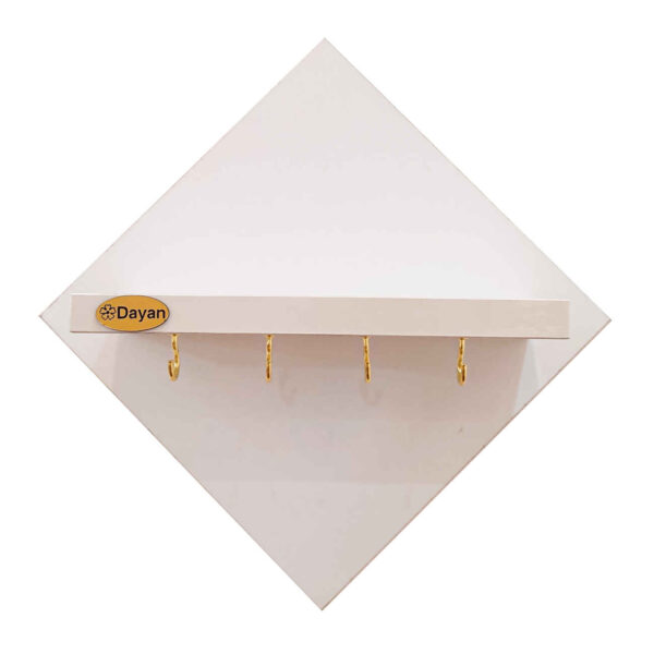 Dekorativer Wand-Schlüsselhalter mit Regal & 4 Haken