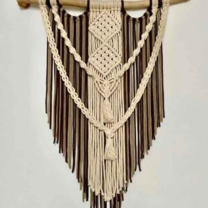 Dekorativer Makramee-Wandbehang Handgefertigter Wandteppich Kunst