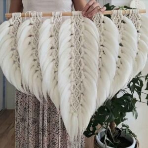 Dekorativer Makramee-Wandbehang Wandteppich Kunst