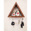 Dekorativer & hölzerner Wand-Schlüsselhalter mit 5 Haken