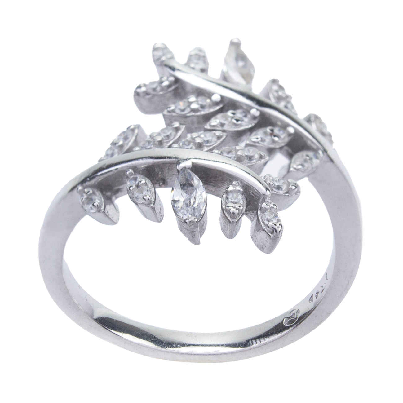Zarter Silberring für Damen, Klassisch & Schick mit Blätterdesign