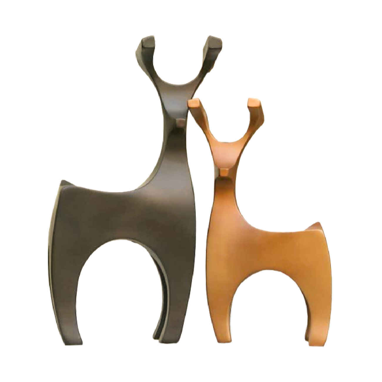 Dekorativer Kerzenhalter aus Polyester-Skulptur mit Hirsch-Design