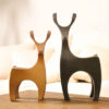 Dekorativer Kerzenhalter aus Polyester-Skulptur mit Hirsch-Design