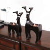 Dekorativer Kerzenhalter aus Polyester-Skulptur mit Hirsch-Design