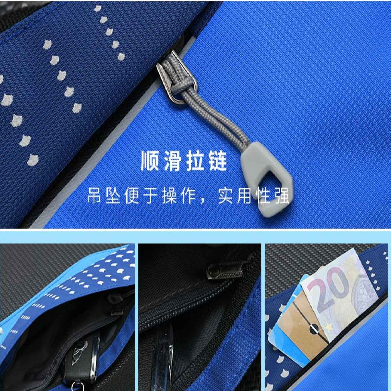 Elegante blaue Canvas-Gürteltasche – Für schicken Komfort & täglichen Gebrauch