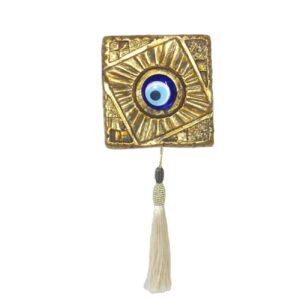 Böses-Auge-Keramik-Amulett zum Aufhängen Modell Golden