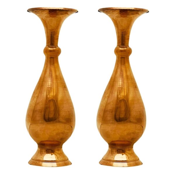 Handgefertigte Dekorative Persische Vase aus gehämmertem Kupfer, Modell Ladarius (x2)