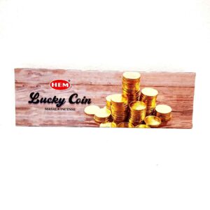 Hem Glücksmünze Räucherstäbchen – 20 Handgemachte Stäbchen (Packung mit 4)