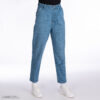 Hoch taillierte gerade blaue Jeans für Frauen, stylisch & bequem