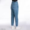Hoch taillierte gerade blaue Jeans für Frauen, stylisch & bequem