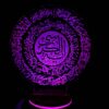 Islamische 3D-LED-Nachtlampe Ayatul Kursi mit Holzsockel