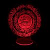 Islamische 3D-LED-Nachtlampe Ayatul Kursi mit Holzsockel