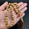 Islamischer Jaspis Rosenkranz mit 33 Gebetsperlen Tasbih Misbaha gefertigt