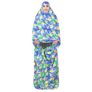 Islamischer Namaz Chador mit Ärmeln für Frauen mit Blumenmuster