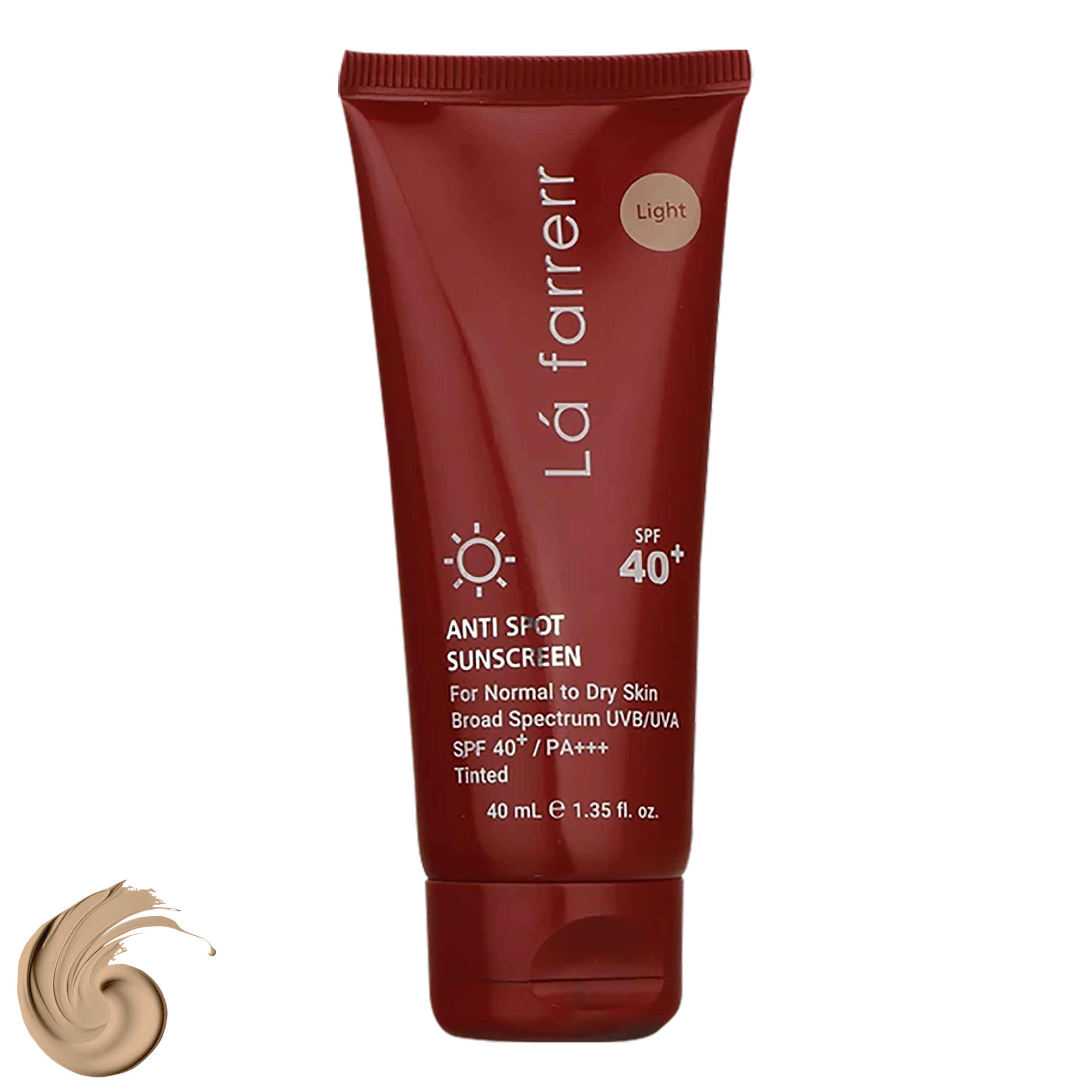 Lá Farrerr Getönter Sonnenschutz mit Lichtschutzfaktor 40 – Gegen Pigmentflecken, für normale bis trockene Haut, 40 ml