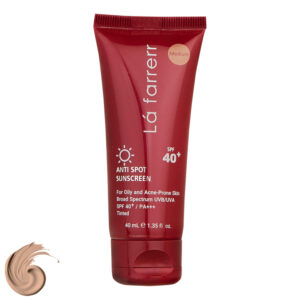 Lá Farrerr Anti-Flecken Getönter Sonnenschutz SPF40 für fettige und zu Akne neigende Haut, 40 ml