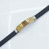 Elegantes Lederarmband für Männer in Schwarz