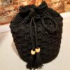 Macrame Rucksack - Handgefertigt für Frauen in Schwarz