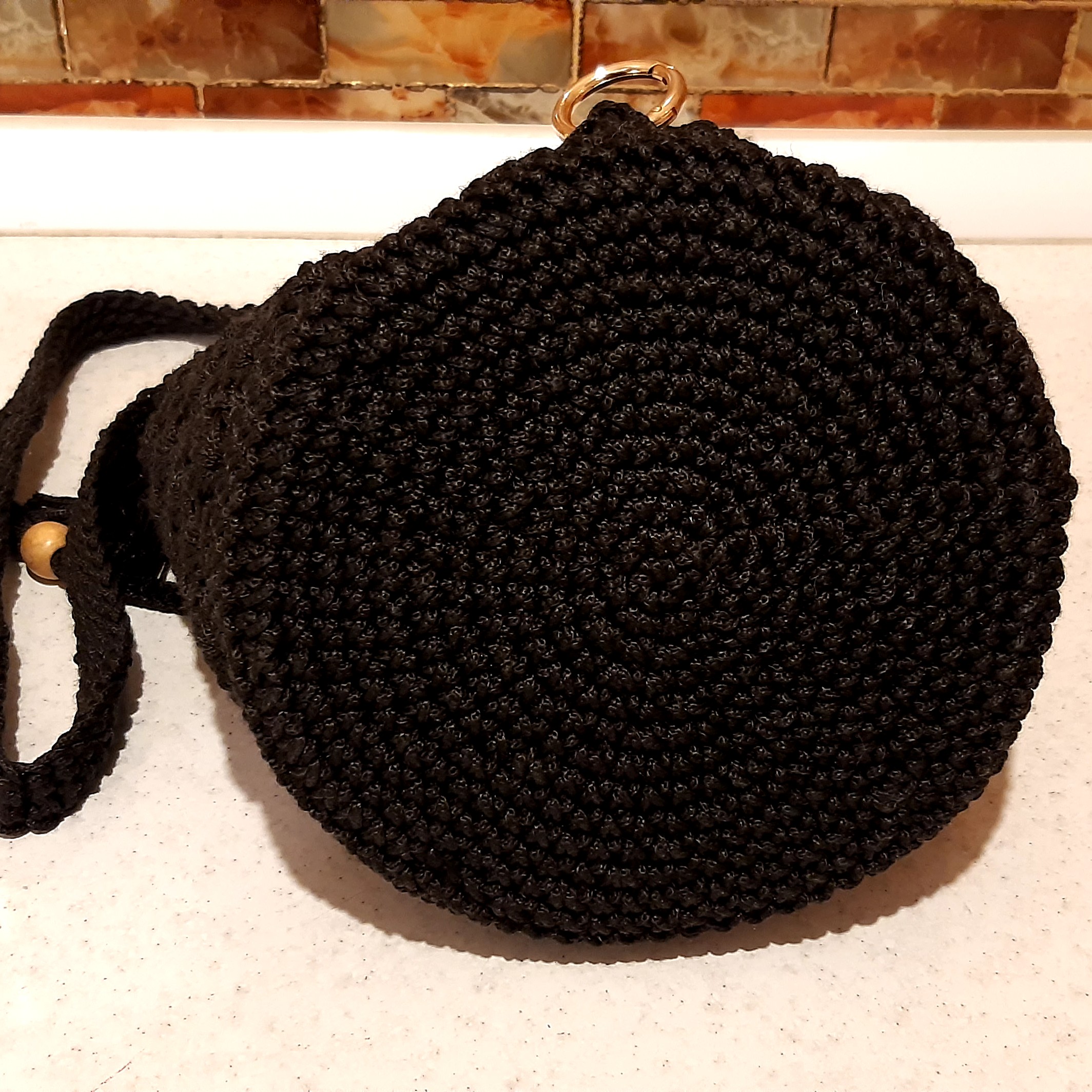 Macrame Rucksack – Handgefertigt für Frauen in Schwarz
