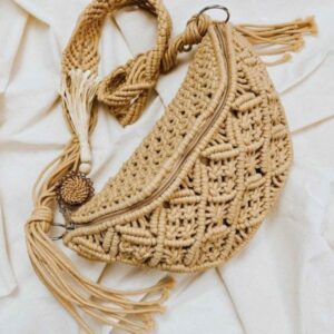 Macramé Schultertasche – Handgewebt Modell Waist Pack
