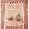 Makramee-Wandbehang Handgefertigter Wandteppich Kunst Boho mit Regal