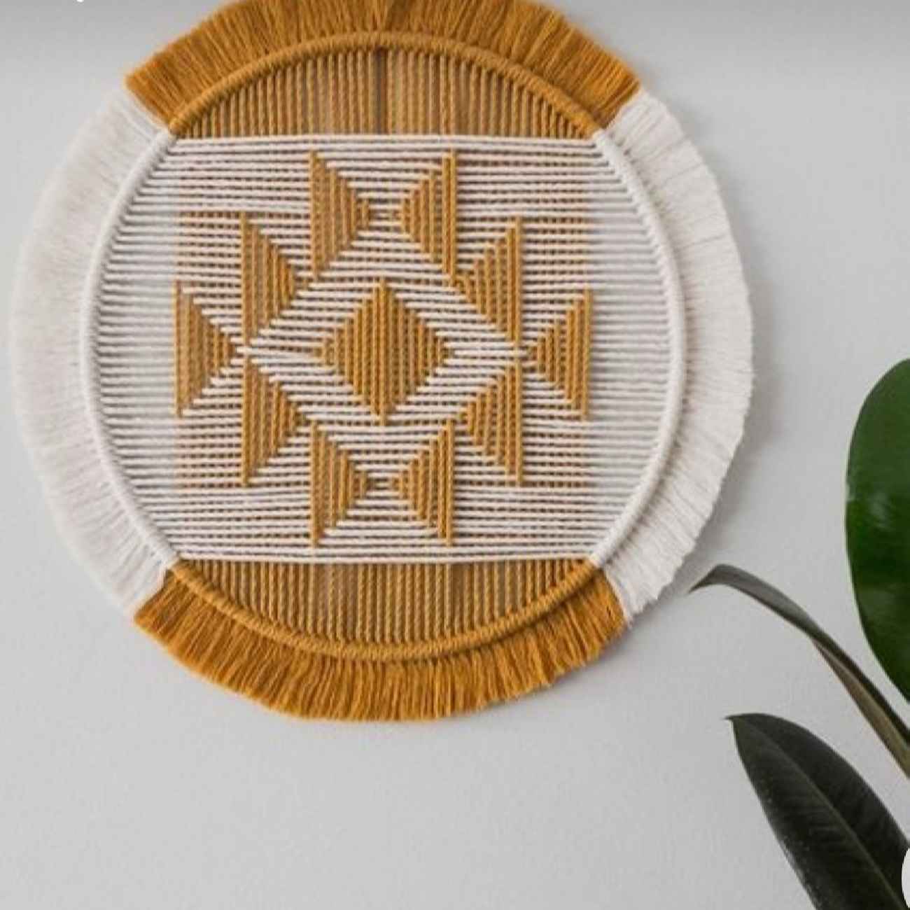Makramee-Wandbehang Handgefertigter Wandteppich Kunst mit Boho-Dekor