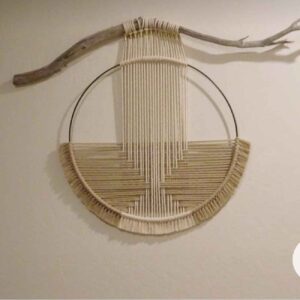 Makramee-Wandbehang Handgefertigter Wandteppich Kunst mit Boho-Dekor
